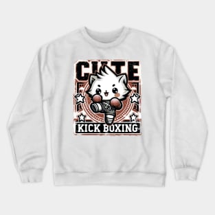 Cute Kitten Kickboxing Crewneck Sweatshirt